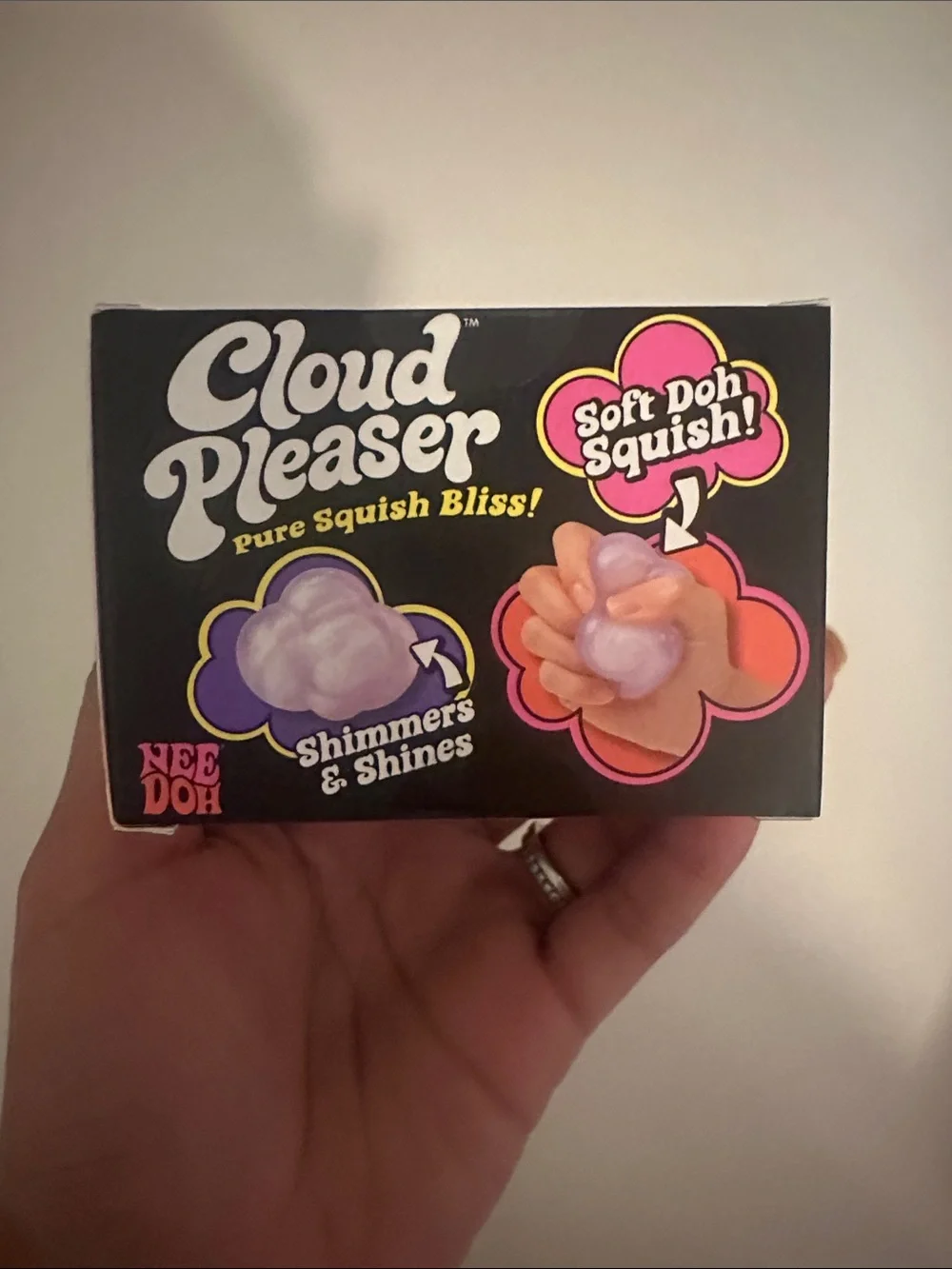 NeeDoh Cloud Pleaser & Pink Nice Cube Glitter Glow Bundle